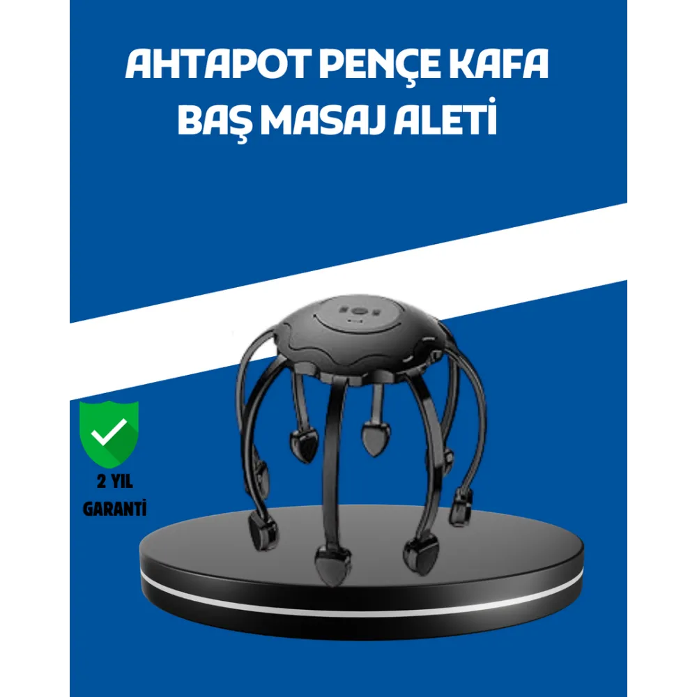 Elektrikli Saç Derisi Masaj Aleti Çok Noktalı 8 Kollu Titreşimli Masaj