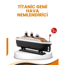 7 Renk Ortam Işıklı Dekoratif Gemi Tasarım Hava Nemlendirici Difüzör