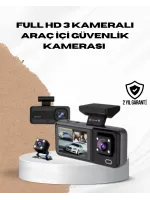 Wi-Fi Bağlantılı Full HD Araç Kamera Seti 3 Kameralı Park Koruma ve Döngü Kayıt
