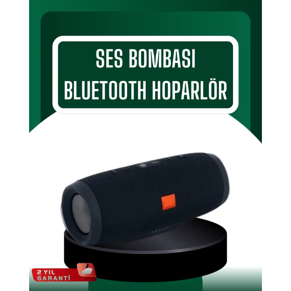 Kablosuz Hoparlör 12 Saat Çalma Süresi USB AUX TF Kart Destekli