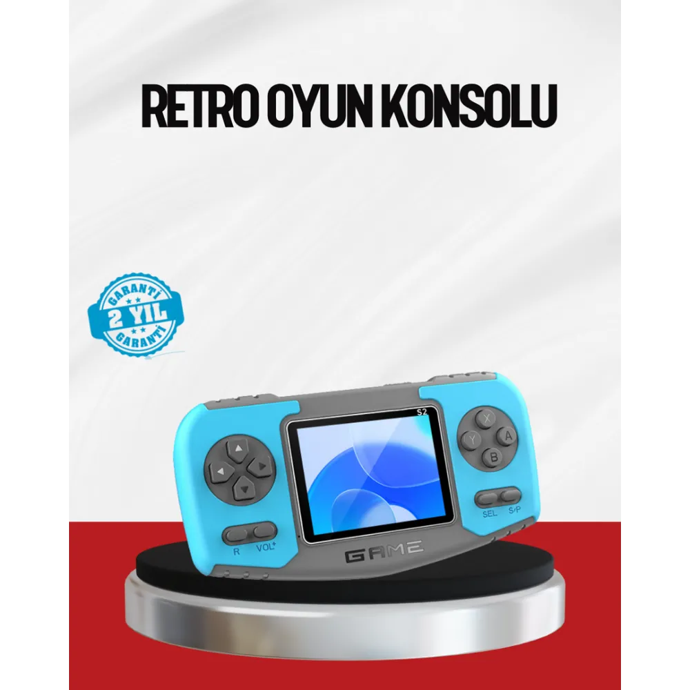 El Tipi Retro Oyun Konsolu Çocuklara Özel Portatif Oyun Makinesi