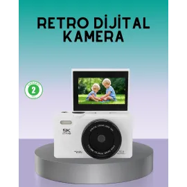WiFi Bağlantılı 5K Ultra HD Dijital Kamera 75MP Otofokus