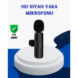 iPhone İçin Çift Mikrofonlu Telsiz Yaka Mikrofonu 360 Derece HD Ses