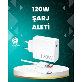 120 Watt Güçlü Hızlı Şarj Adaptörü Huawei P30 P40 ..