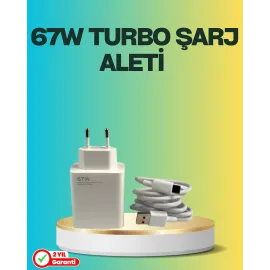 67 Watt Type C Turbo Şarj Seti TCL 20 30 50 Uyumlu