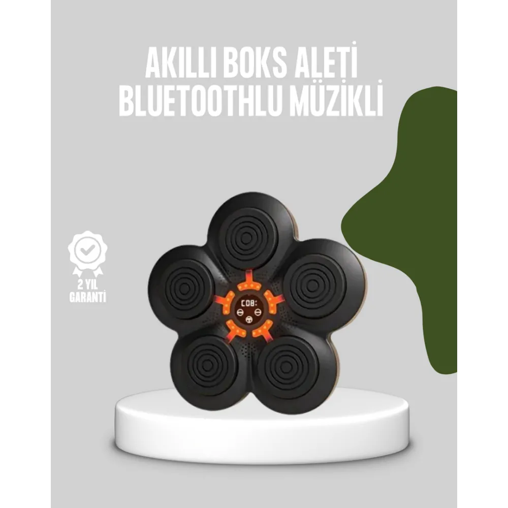 Akıllı Müzikli Boks Makinesi Bluetooth Bağlantılı Işıklı Hedefli Fitness Aleti