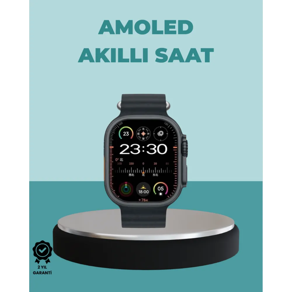 Amoled Akıllı Saat 49Mm Bluetooth Arama Spor Ve Sağlık