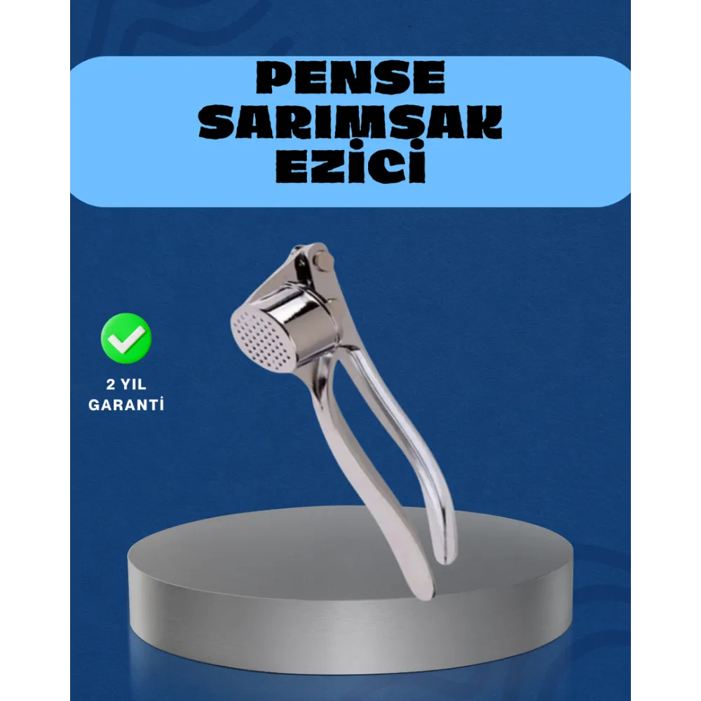 Mutfak Sarımsak Ezici Kaymaz Saplı Güçlü Mekanizma