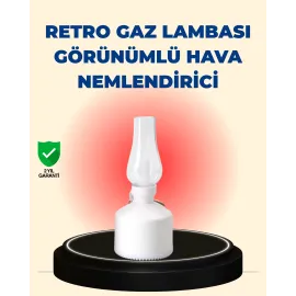 Kablosuz Retro Buhar Makinesi Gaz Lambası Tasarım Ledli Difüzör