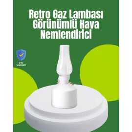USB Şarjlı Retro Gaz Lambası Hava Nemlendirici Led Atmosfer Işıklı