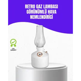 Retro Gaz Lambası Görünümlü Ledli Buhar Püskürtücü Aroma Difüzör