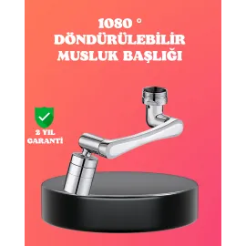 1080° Dönebilen Püskürtme Filtreli Musluk Başlığı Su Tasarruflu