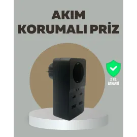 Akıllı Akım Dengelemeli Priz 2500W 4 USB Type C Çıkışlı