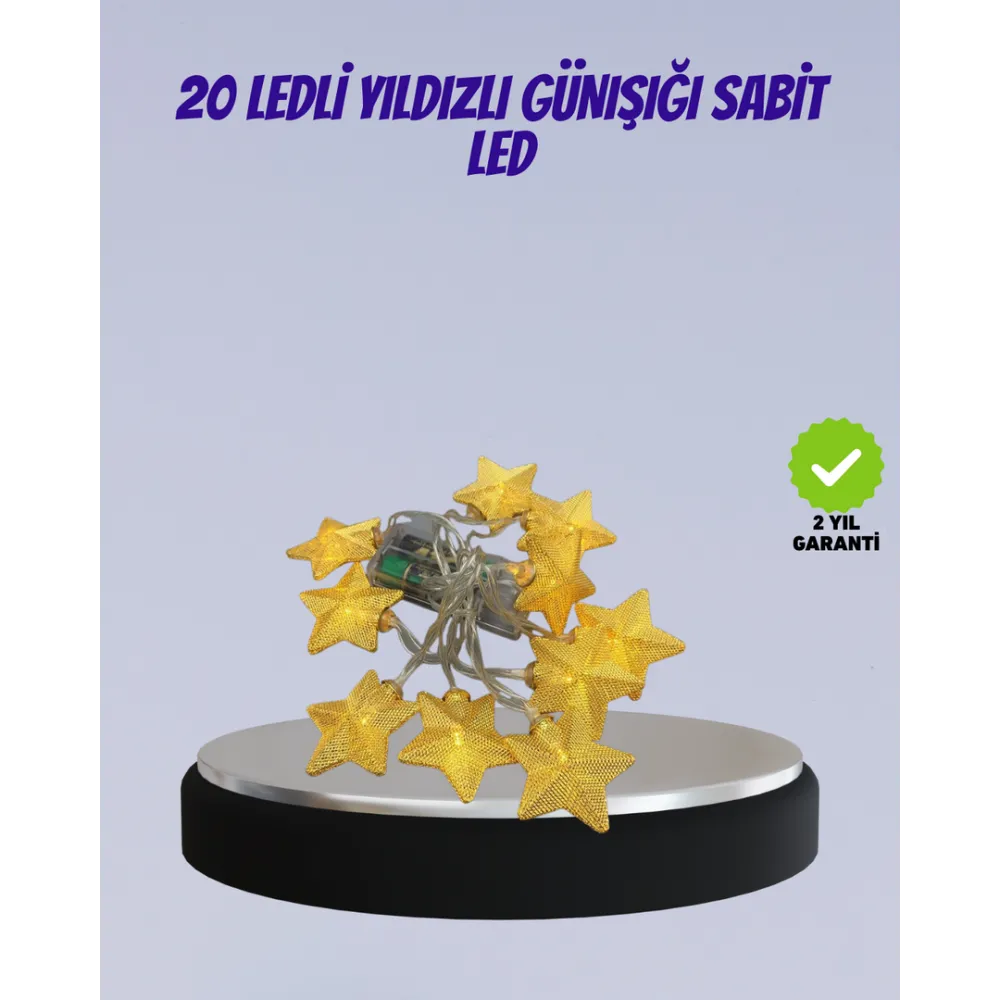 Yıldız Figürlü Led Şerit Işık 5m İç Mekan Dekor Aydınlatma