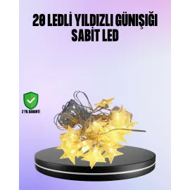 5 Metre Yıldız Şeklinde Led Şerit Işık Sabit Beyaz Aydınlatma