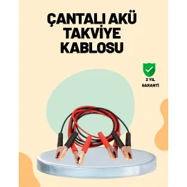1200 Amper Jumper Kablo 2 Metre Bakır Uçlu Araç Takviye Seti