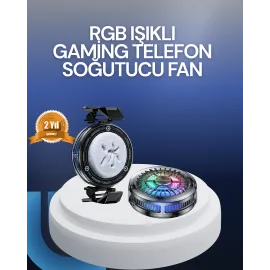RGB LED Telefon Soğutucu Fan Yüksek Hızlı Soğutma Oyuncu Cooler