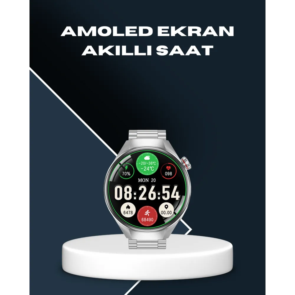 Akıllı Saat Bluetooth Görüşme Destekli – Spor, Sağlık Ve Bildirim Özellikli
