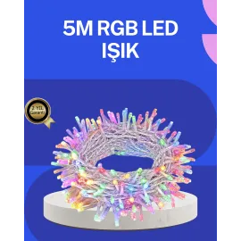 5 Metre Şeffaf Kablo LED Peri Işığı 50 Ampullü Dekoratif Led