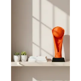 23cm Turuncu Basketbol Kupa Biblo Modern Ödül Dekor Ürünü