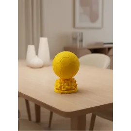 Sarı FIFA Topu Dekoratif Biblo 10cm Modern Masa Üstü Aksesuar