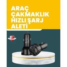 55W Hızlı Şarj Araç Çakmaklık Adaptörü Qc 3.0 Pd