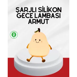 Usb Şarjlı Armut Gece Lambası Dokunmatik Renk Değişimli