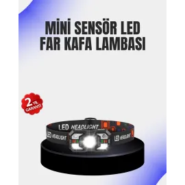 Kamp Ve Yürüyüş İçin Sensörlü Led Kafa Feneri Ayarlanabilir