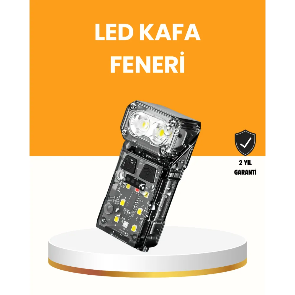 Kamp ve Outdoor İçin LED Far 10 Saat Pil Sensörlü Manyetik