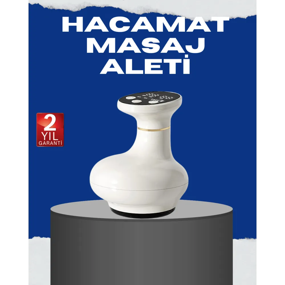 USB Şarjlı 3 Fonksiyonlu Masaj Aleti Kupa Terapisi ve Gua Sha