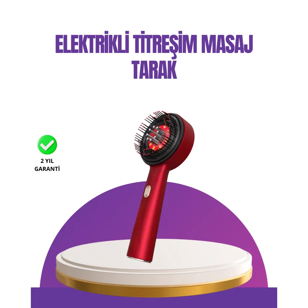 Kırmızı LED Işıklı Saç Derisi Masaj Aleti