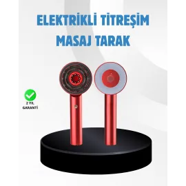 Saç Büyüme Destekleyici Elektrikli Masaj Tarak Led Ve Titreşimli