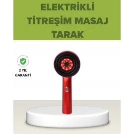 Elektrikli Titreşim Masaj Tarak Kırmızı Işık Terapi