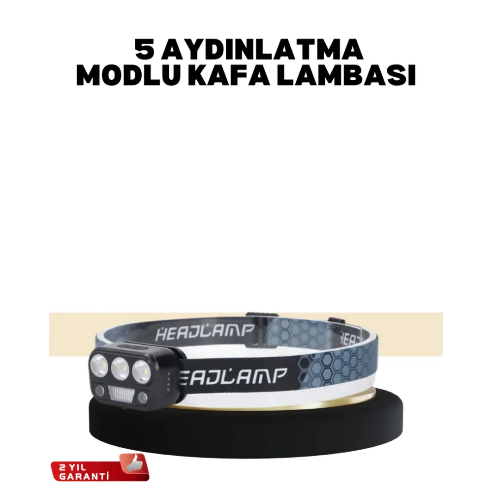 Kamp Ve Trekking İçin Sensörlü Led Kafa Lambası