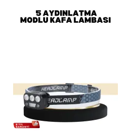 Kamp ve Trekking İçin Sensörlü LED Kafa Lambası