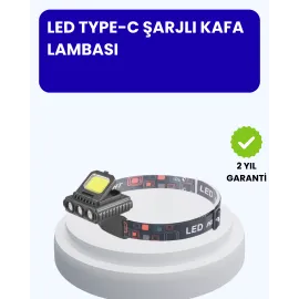 800 Lumen Led Kafa Lambası Cob Ve Xpe Led Type C Şarjlı Ayarlanabilir