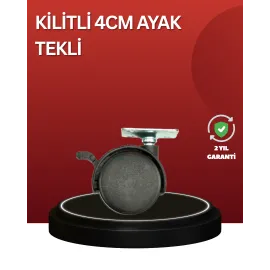 Sessiz Dönen Kilitli Mobilya Tekerleği 4 cm