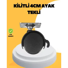 4 cm Kilitli Mobilya Tekerleği Tekli Sessiz ve Dayanıklı