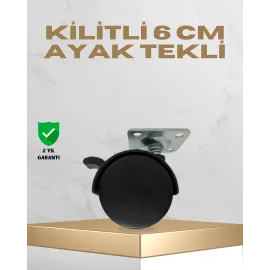 Sehpa ve Masa İçin 6 cm Kilitli Ayak