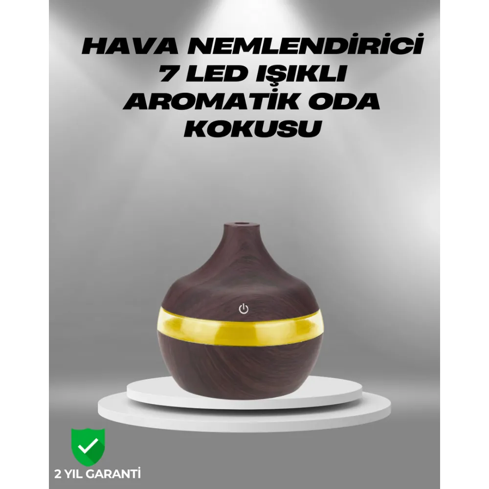 Aromaterapi Uyumlu 300 Ml Led Işıklı Oda Kokusu Difüzörü