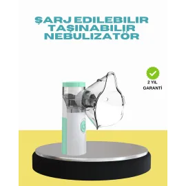 Sessiz Çalışan Taşınabilir Şarjlı Nebulizatör