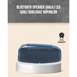 Hafif Ve Dayanıklı Renkli Işıklı Taşınabilir Müzik Hoparlörü