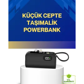 Led Göstergeli 2000Mah Cep Tipi Hızlı Şarj Powerbank