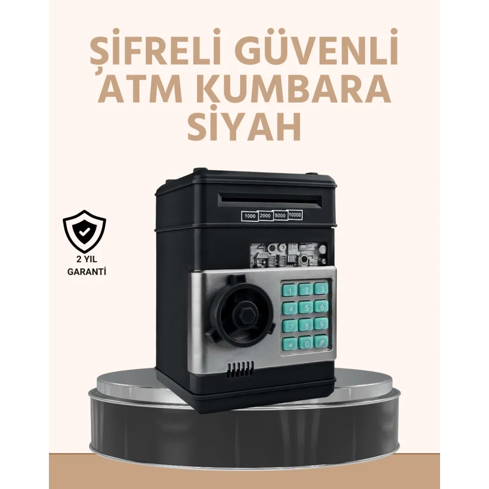 Işıklı Sesli Şifreli ATM Görünümlü Kasa Kumbara