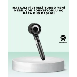 Aç Kapa Tuşlu Filtreli Duş Başlığı Yeni Nesil Tasa..
