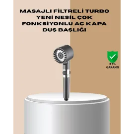 Çok Fonksiyonlu Filtreli Duş Başlığı Masaj Etkili..