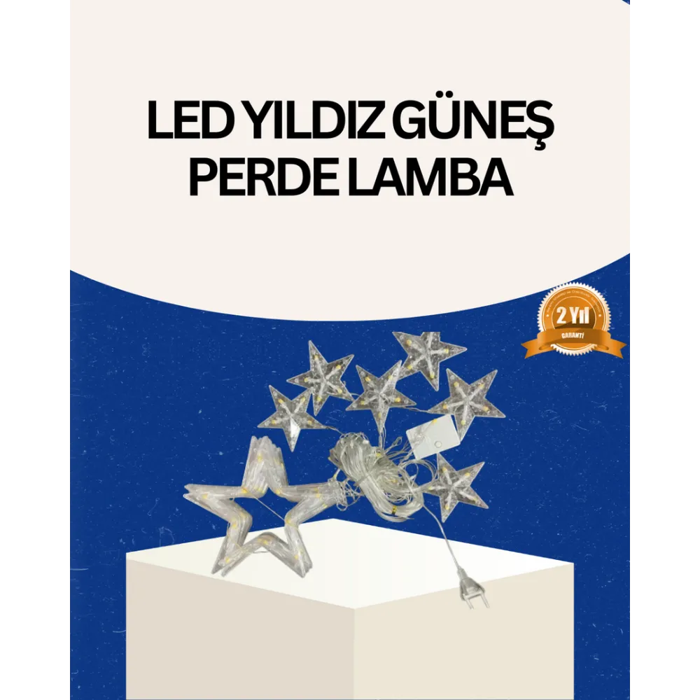 İç Mekan Uyumlu Yıldız Peri Led Perde 3x3 Metre