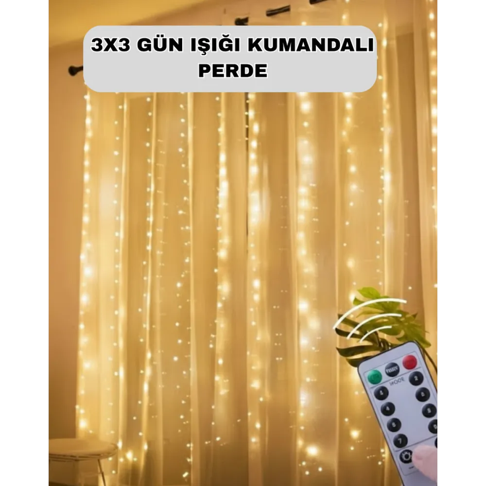 Uzaktan Kumandalı Perde Tipi Günışığı Peri Led Işık Dekorasyon