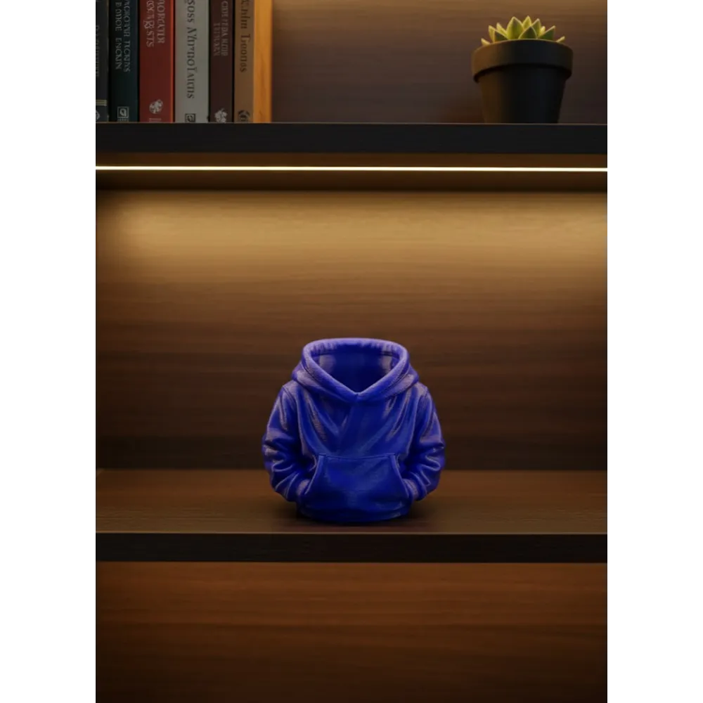 Dekoratif Lacivert Hoodie Kalemlik 10X10 Cm