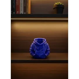 Dekoratif Lacivert Hoodie Kalemlik 10X10 Cm